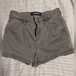 Express High Rise Shorts - Olive